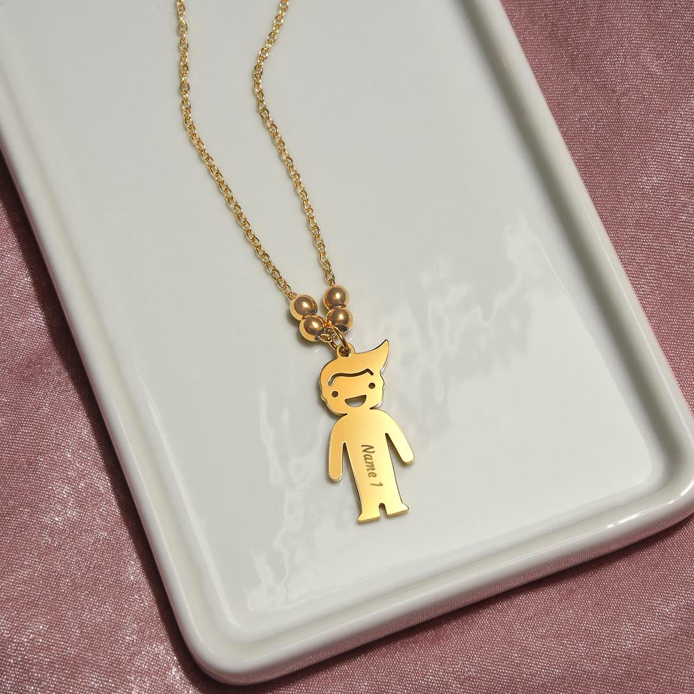 Kid Charm Necklace - To Our Grandma