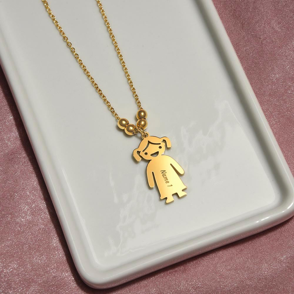 Kid Charm Necklace - To Our Grandma