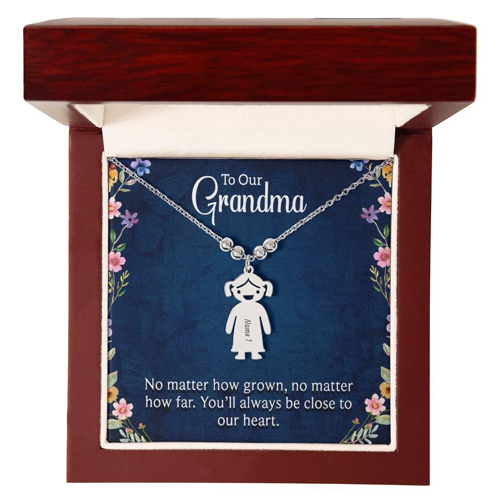 Kid Charm Necklace - To Our Grandma