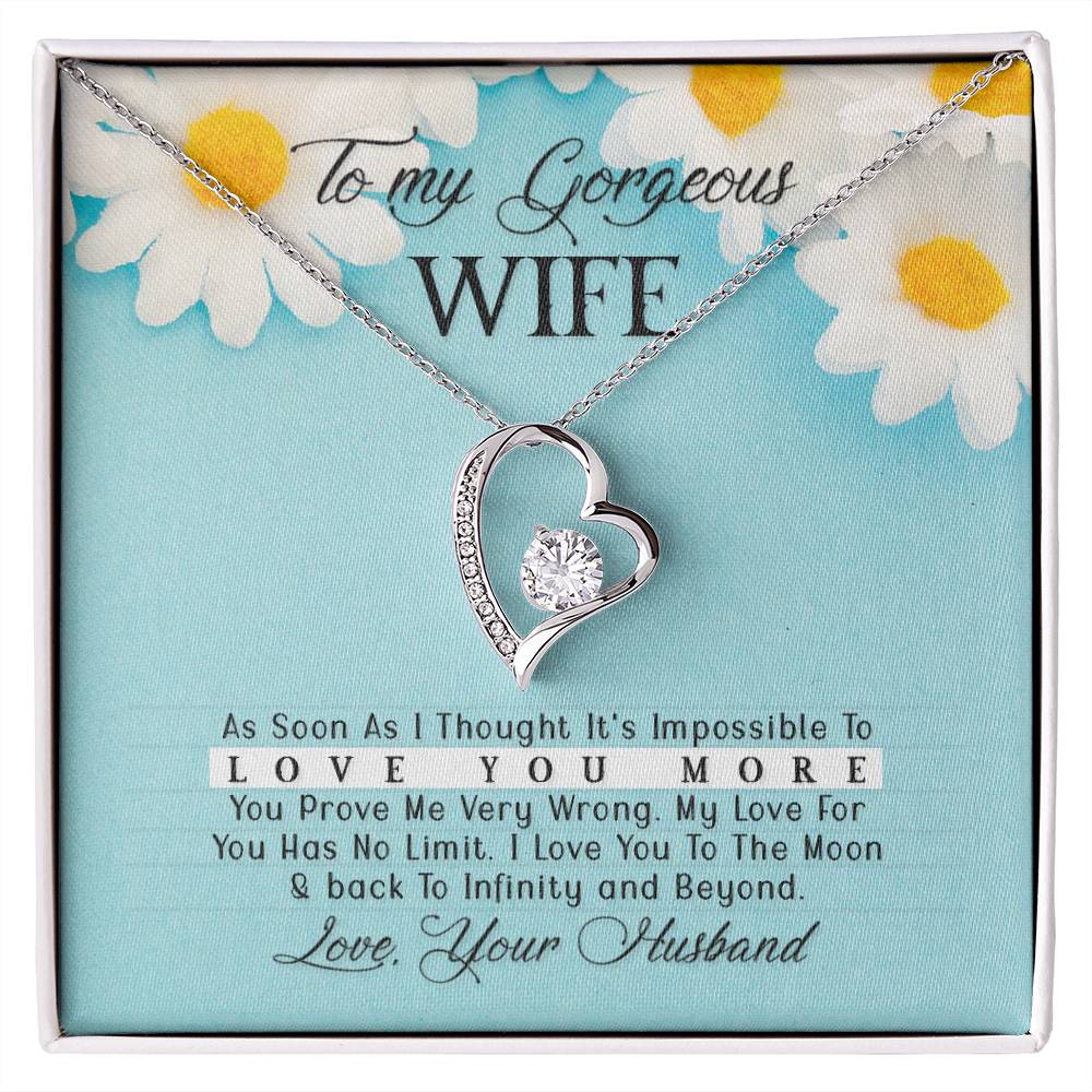 To My Wife Love You More Forever Love Necklace