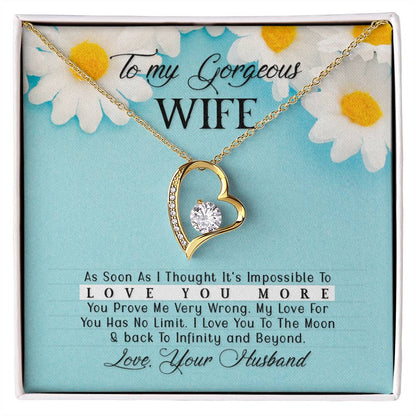 To My Wife - Love You More - Forever Love Necklace