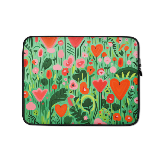 Floral Green Laptop Sleeve