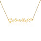Gold Name Necklace with Heart
