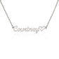 Silver Name Necklace with Heart
