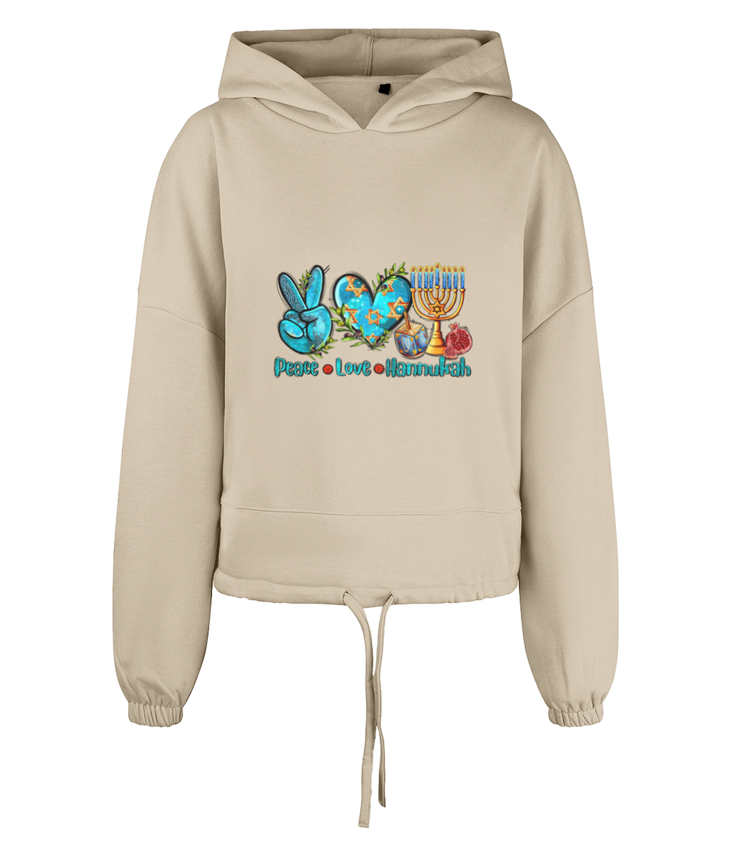 Hoodie Peace Love Hanukkah