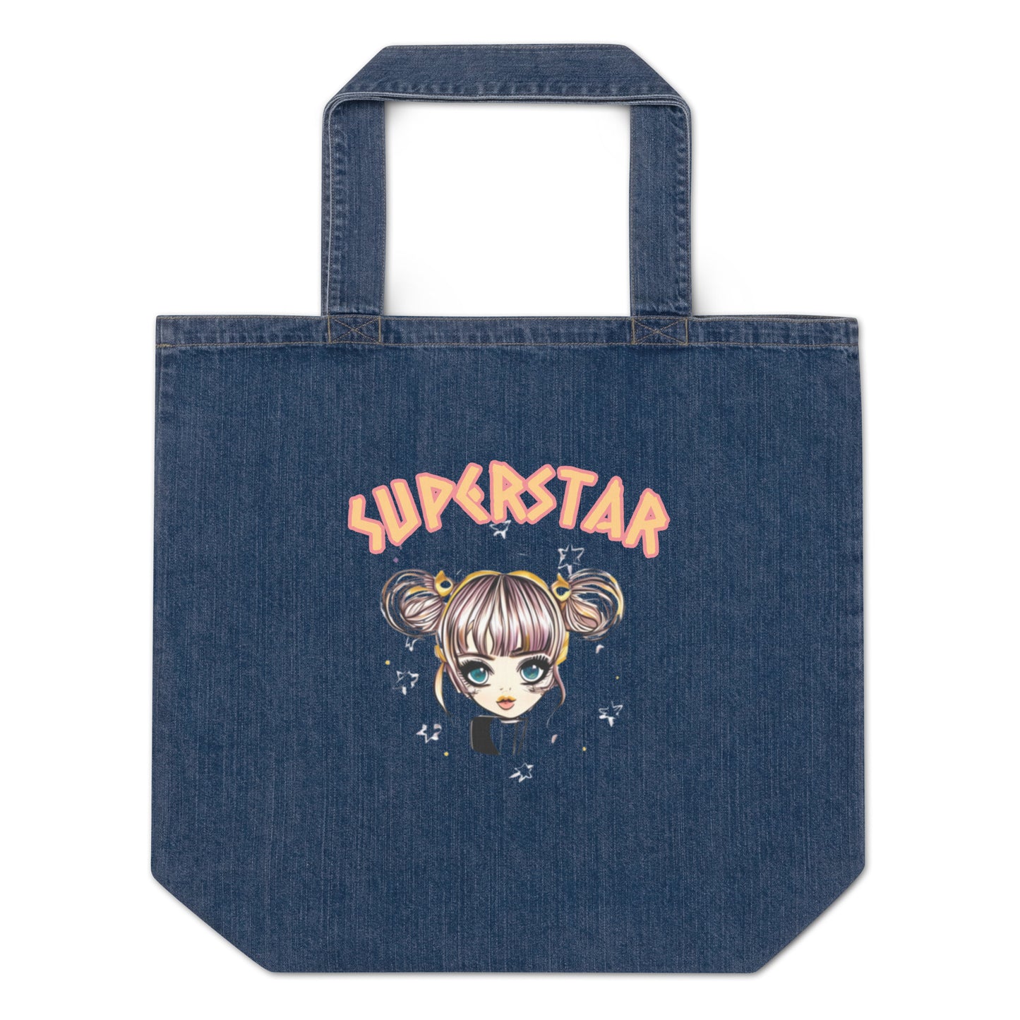 Superstar Organic Denim Tote Bag Jenny Design