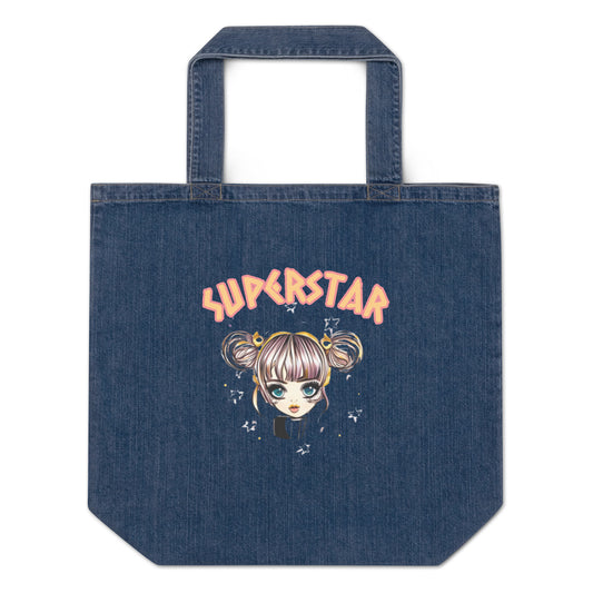 Superstar Organic Denim Tote Bag Jenny Design