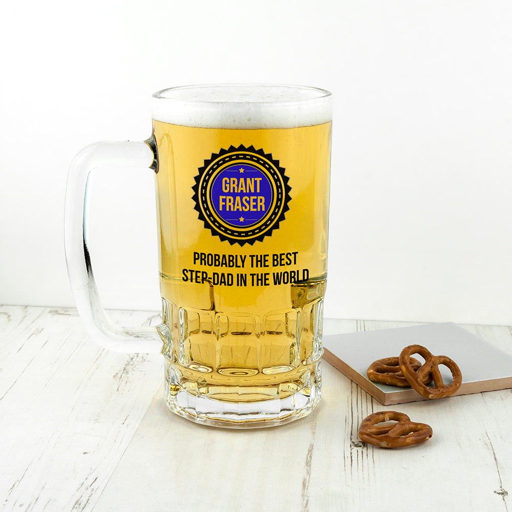 Personalised High Quality Glass Tankard