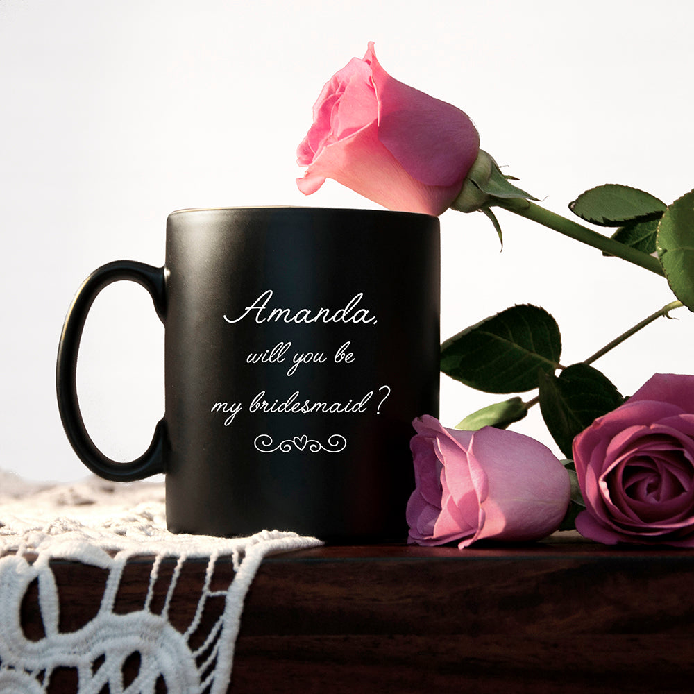 Personalised Help Me Bridesmaid Mug