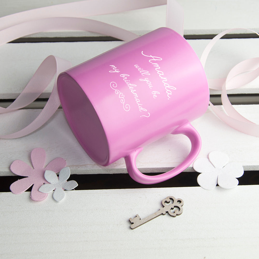 Personalised Help Me Bridesmaid Mug