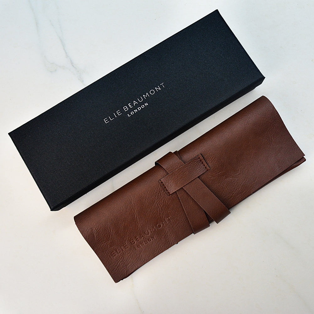 Men's Modern-Vintage Personalised Leather Watch In Black