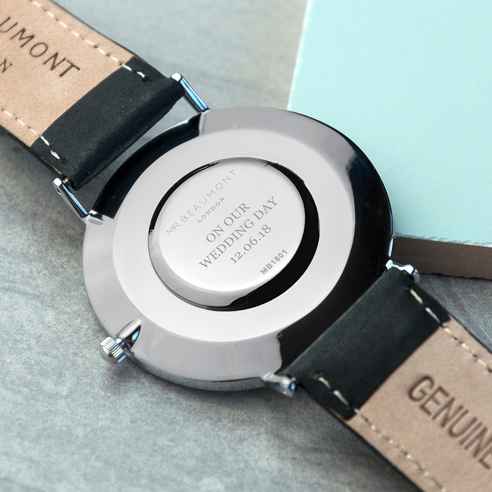 Men's Personalised Leather Watch