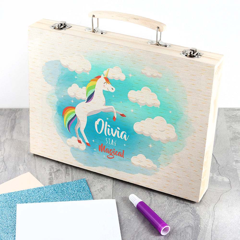 Personalised Unicorn Colouring Set