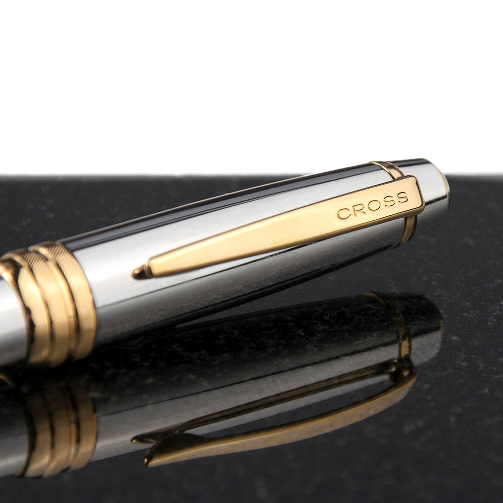 Personalised Cross Silver Gold Medallist Pen
