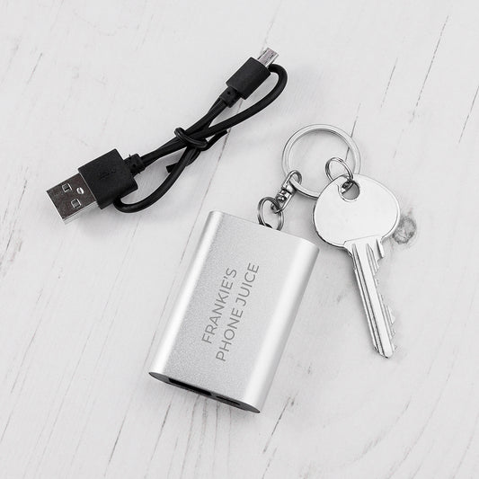 Personalised Miniature Powerbank Keyring