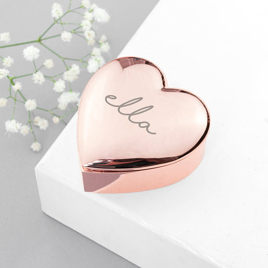 Personalised Heart Trinket Box