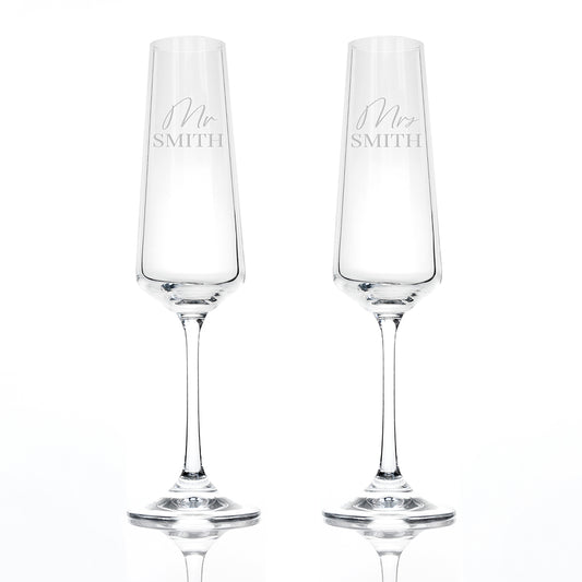 Personalised Couples' Champagne Flute Set