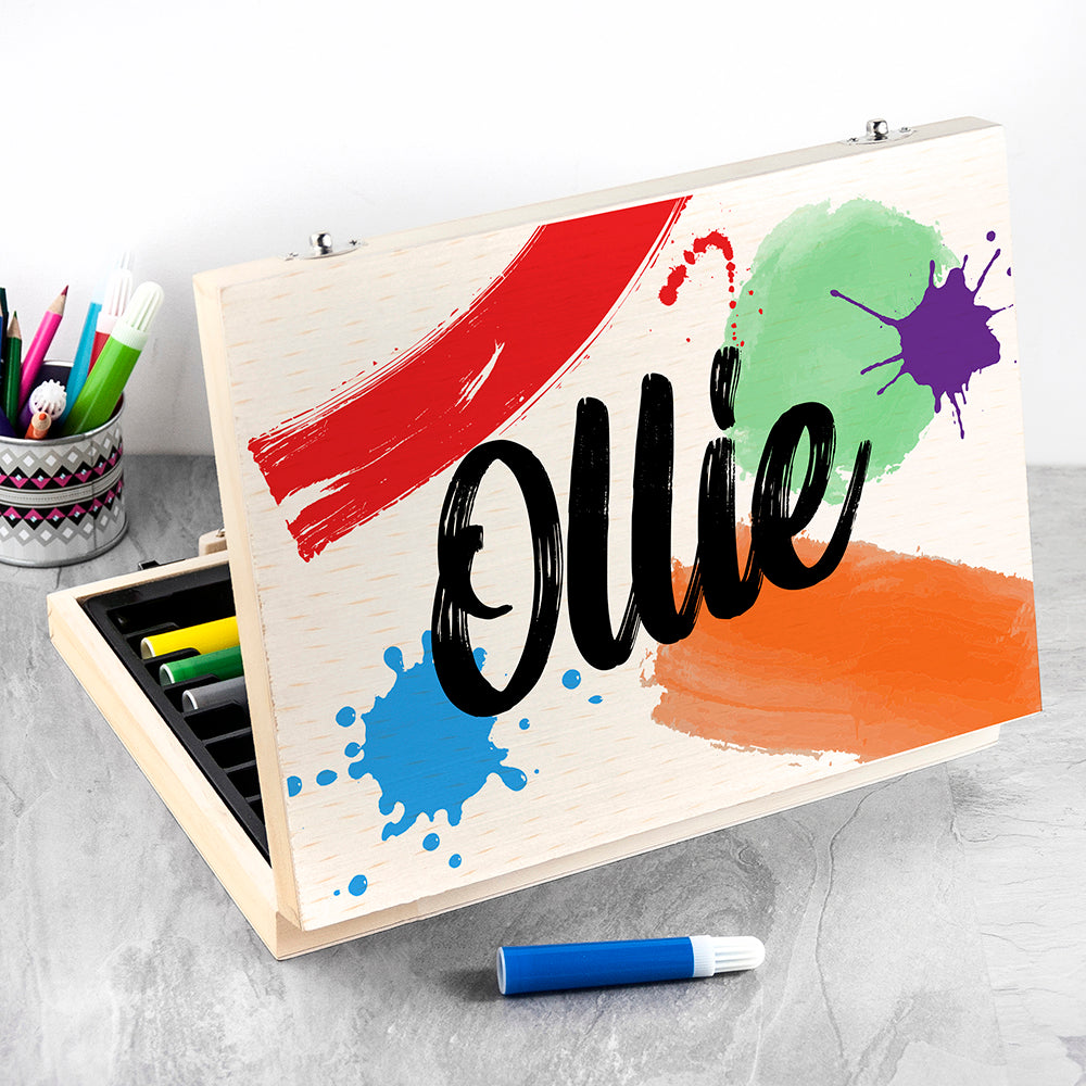 Personalised Colour Splash Drawing Set