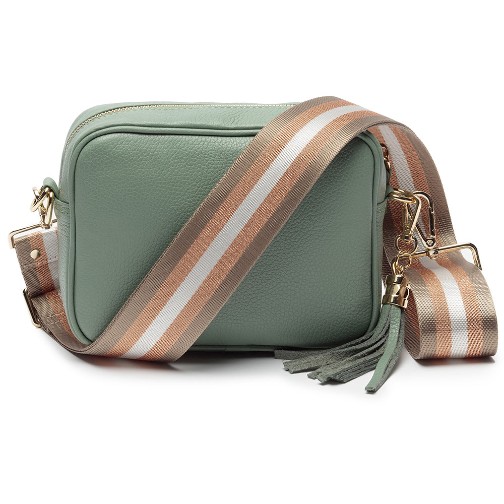 Personalised Elie Beaumont Bag Champagne Stripes Strap