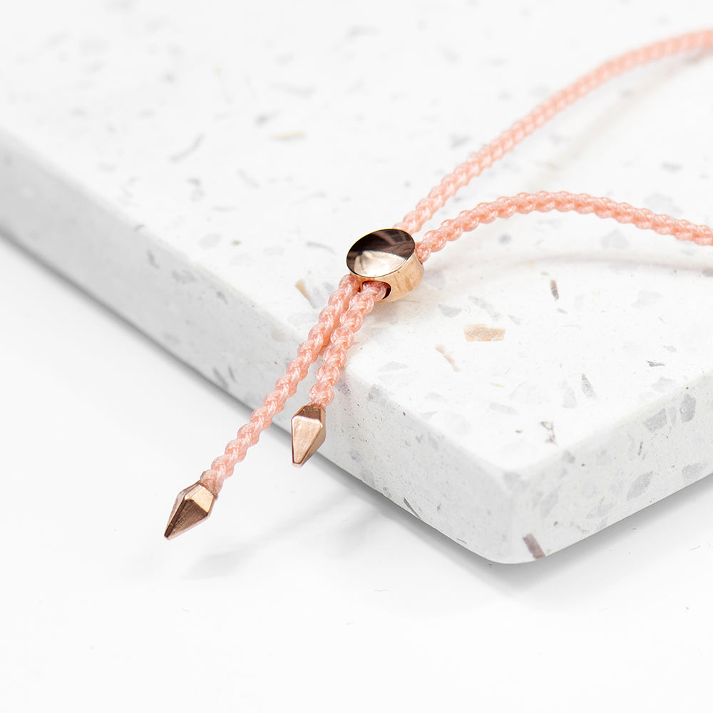 Personalised Rose Gold Rope Bracelet