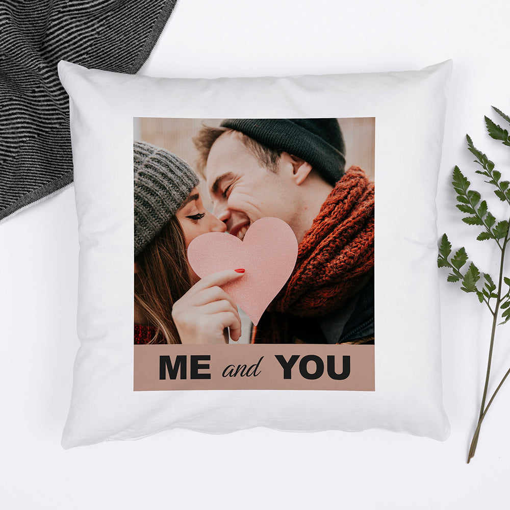 Personalised Couples Photo Cushion Cover
