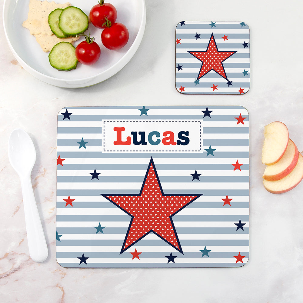 Personalised Boy's Placemat Set