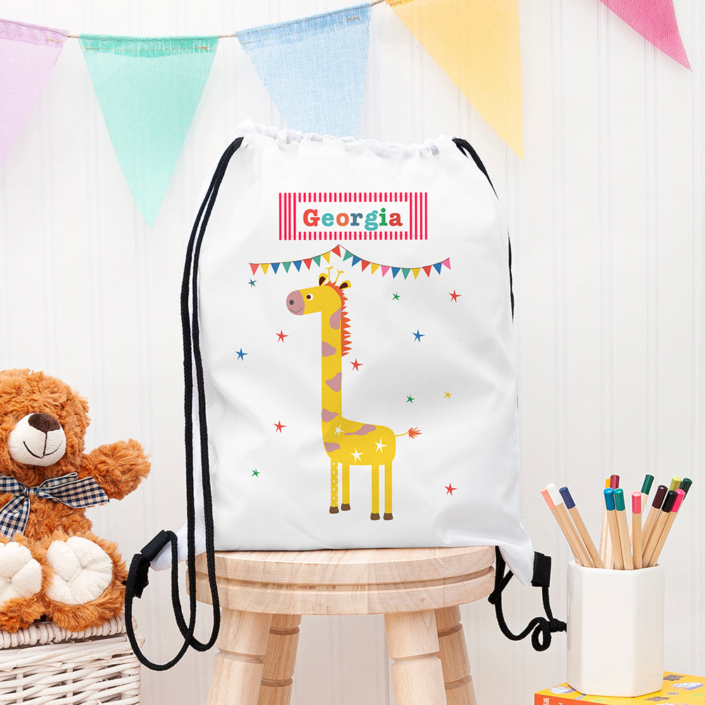 Personalised Children's Giraffe Waterproof Swim Bag