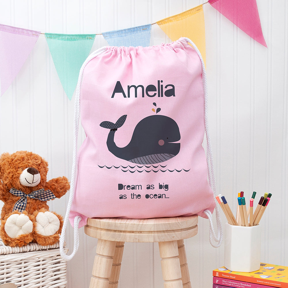 Personalised Whale PE Kit Bag