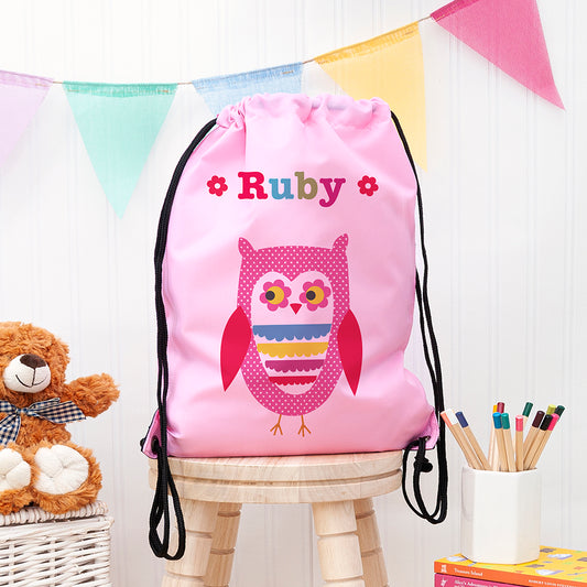 Personalised Girl's Classic Pink Waterproof Swim Bag