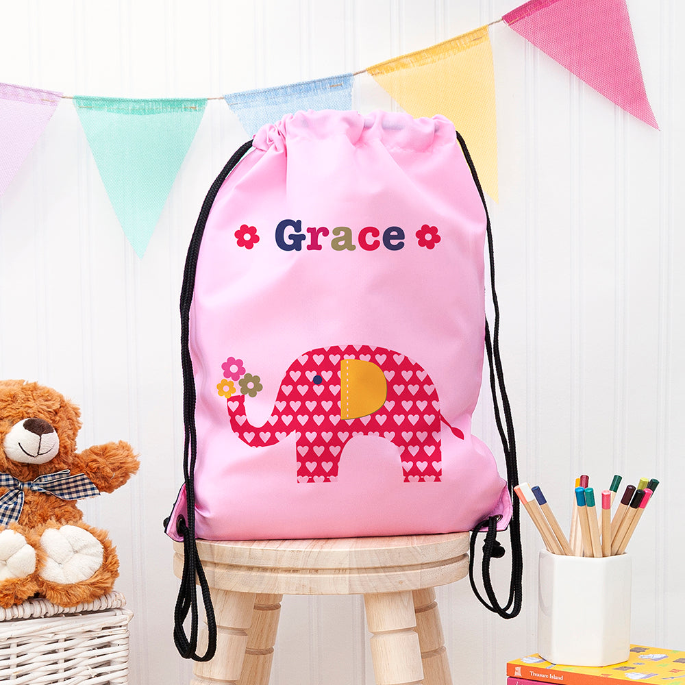 Personalised Girl's Classic Pink Waterproof Swim Bag