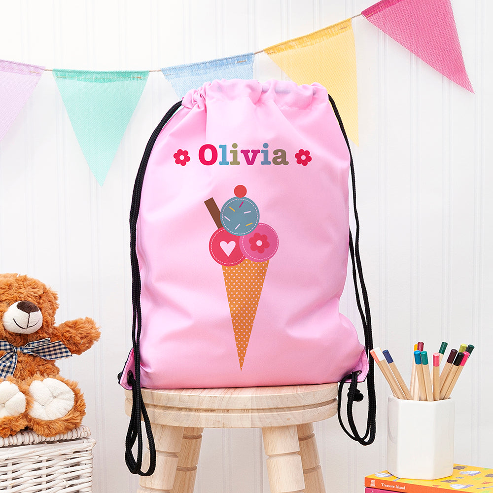 Personalised Girl's Classic Pink Waterproof Swim Bag