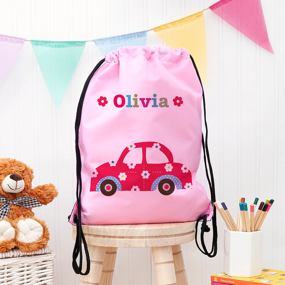 Personalised Girl's Classic Pink Waterproof Swim Bag