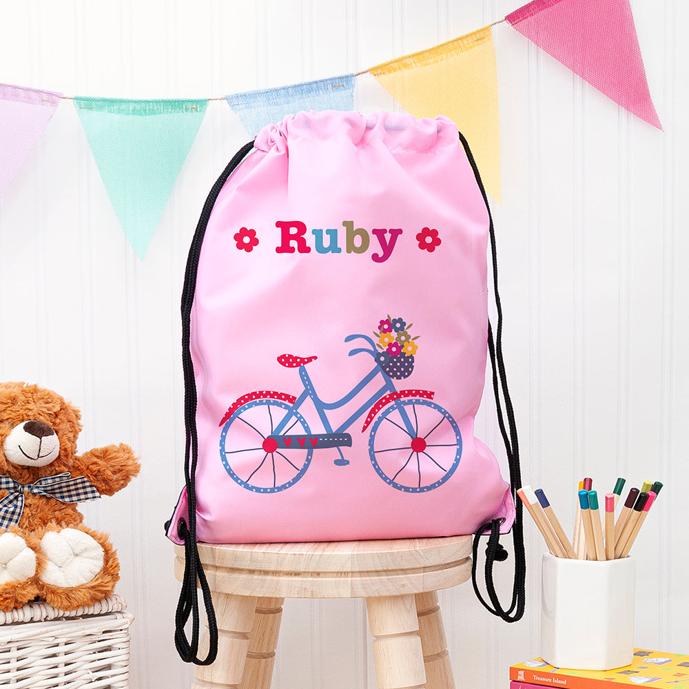 Personalised Girl's Classic Pink Waterproof Swim Bag