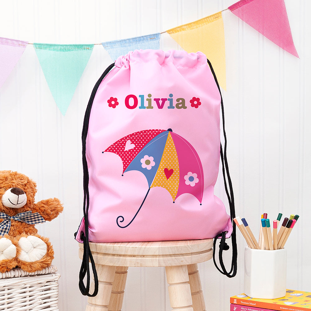 Personalised Girl's Classic Pink Waterproof Swim Bag