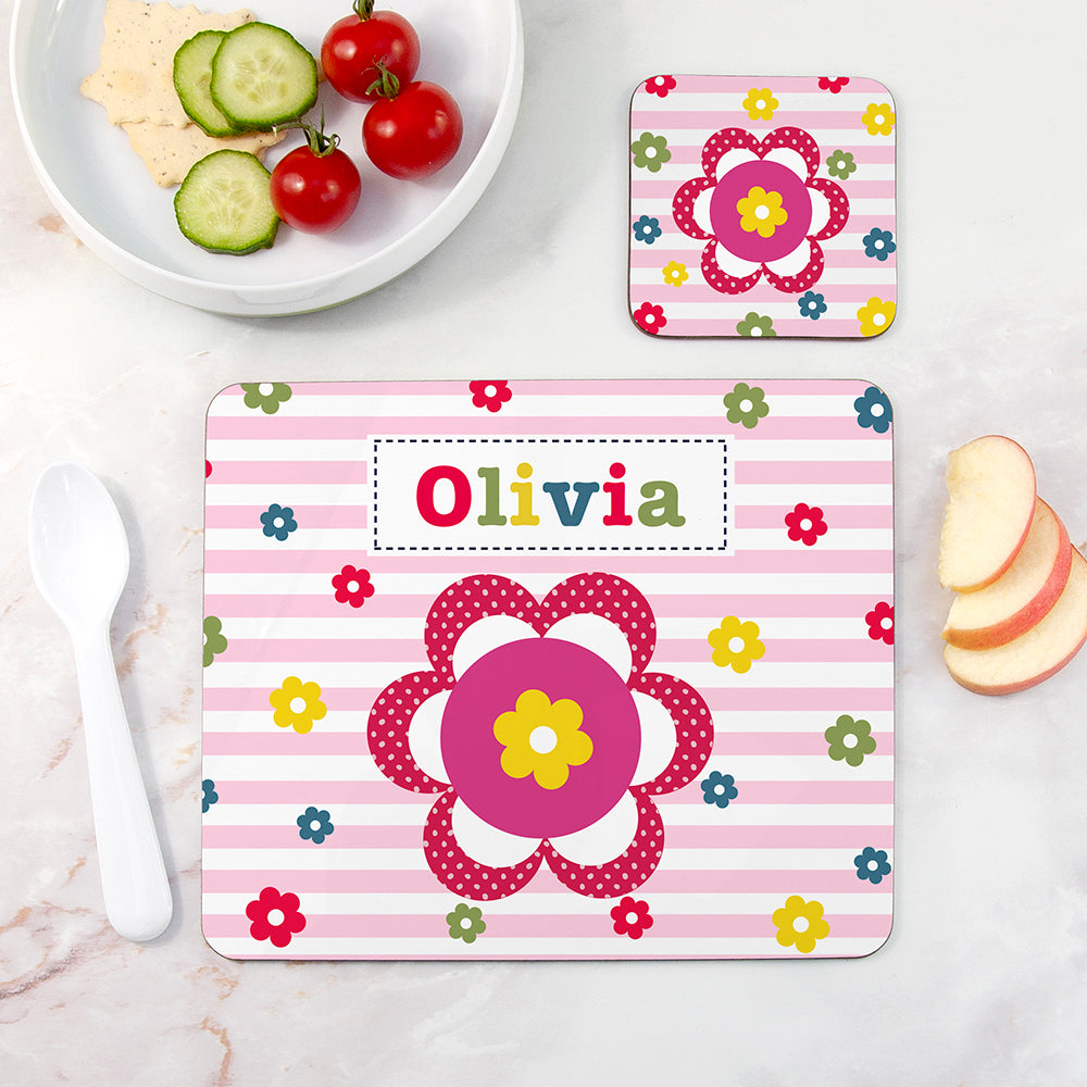 Personalised Girl's Placemat Set