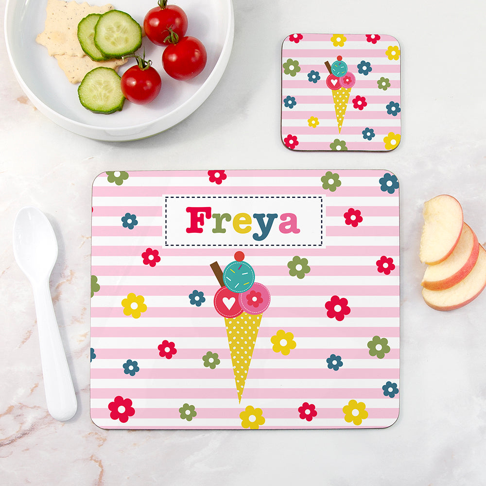 Personalised Girl's Placemat Set