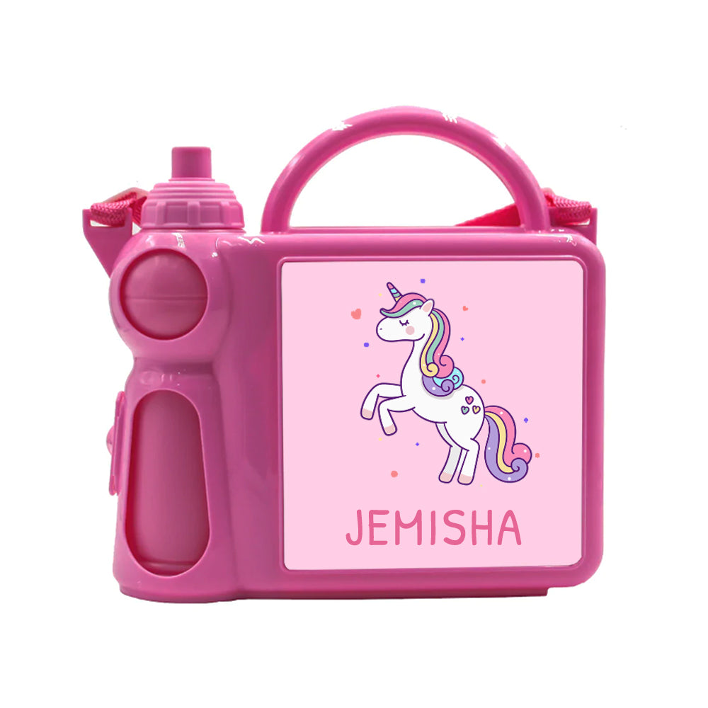 Personalised Kids Lunch Box with Water Bottle