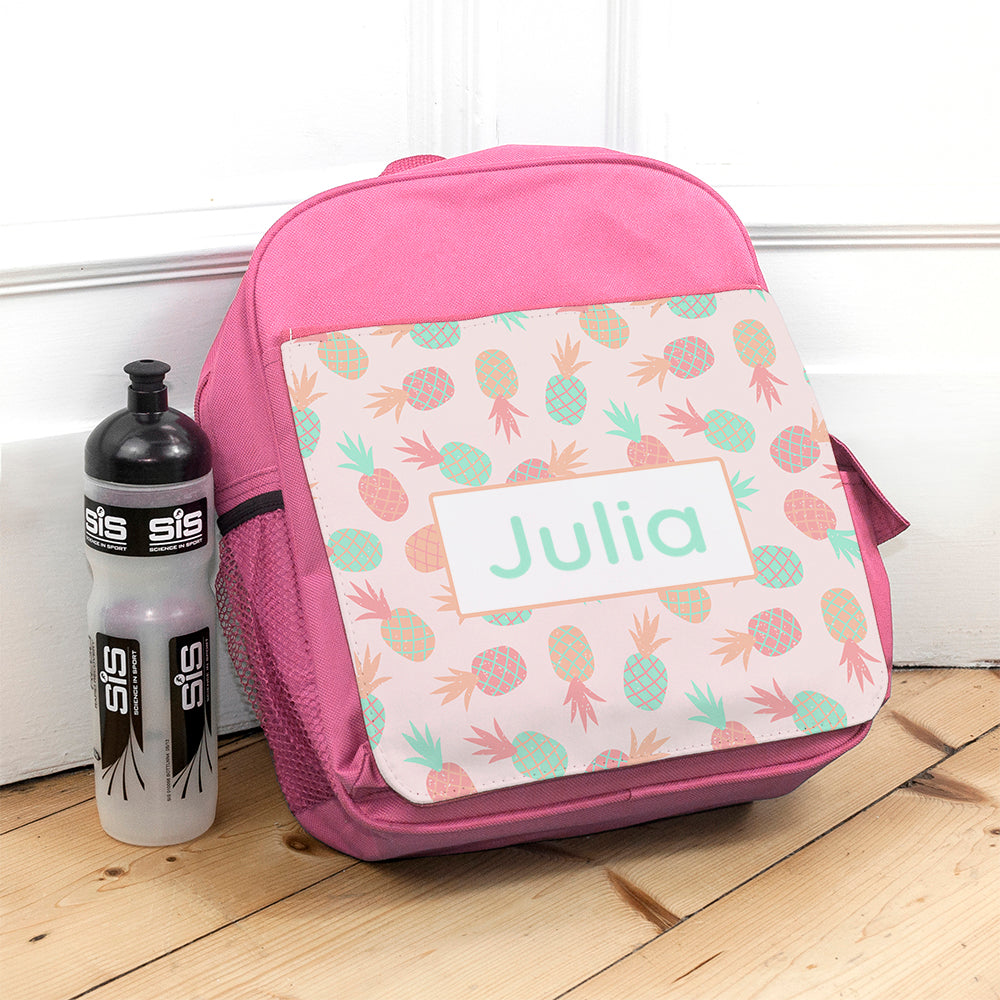 Personalised Kids Pink Backpack