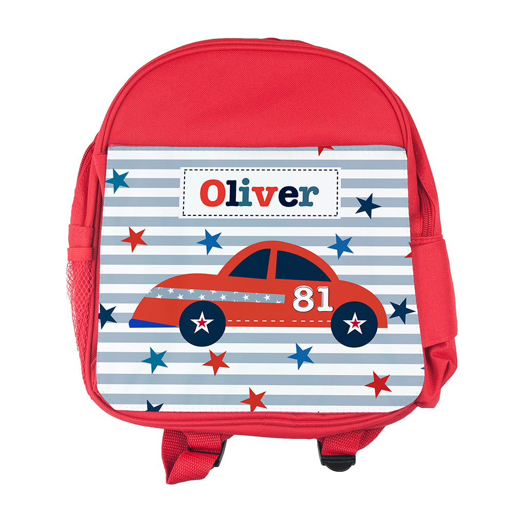 Personalised Boy's Red Mini Rucksack