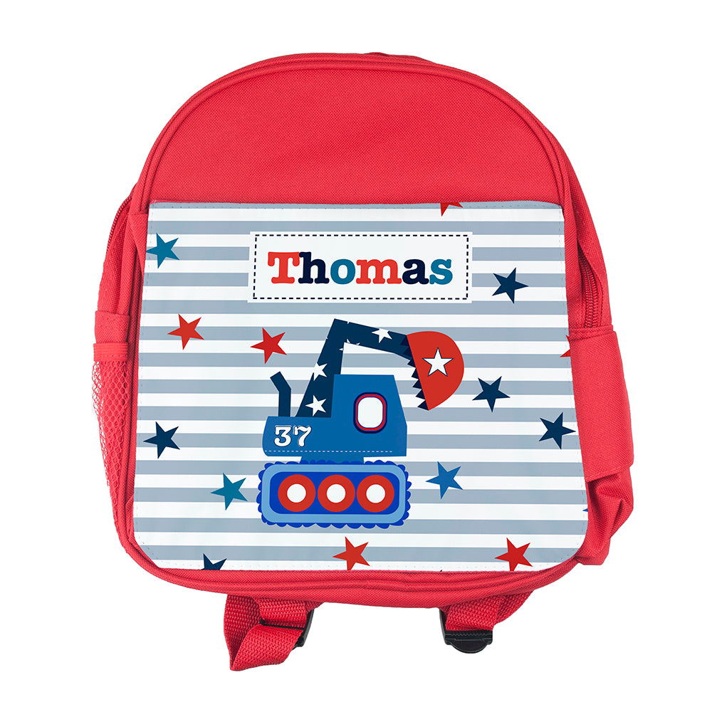 Personalised Boy's Red Mini Rucksack