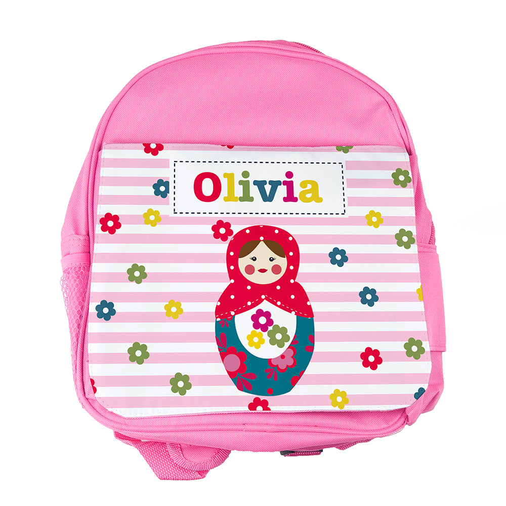 Personalised Girl's Pink Mini Rucksack