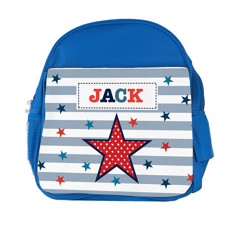 Personalised Kid's Blue Mini Rucksack