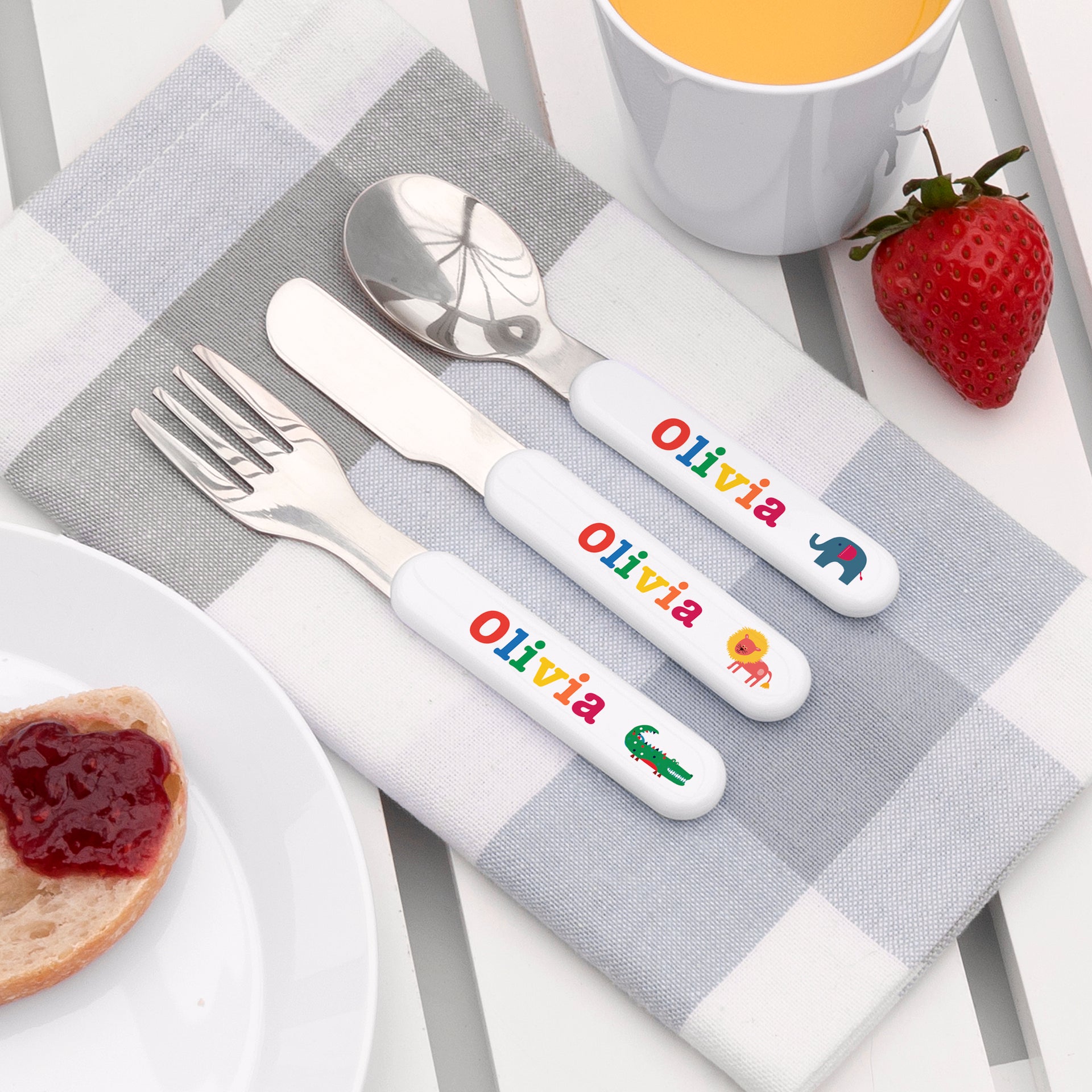 Personalised Noahs Ark Cutlery Set