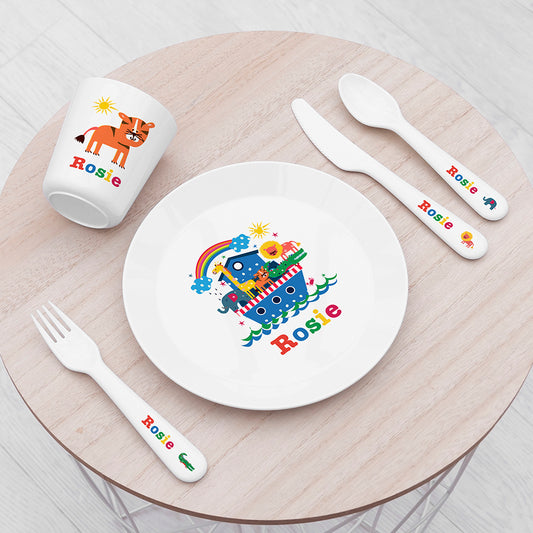 Personalised Noah's Ark Dining Set for Kids