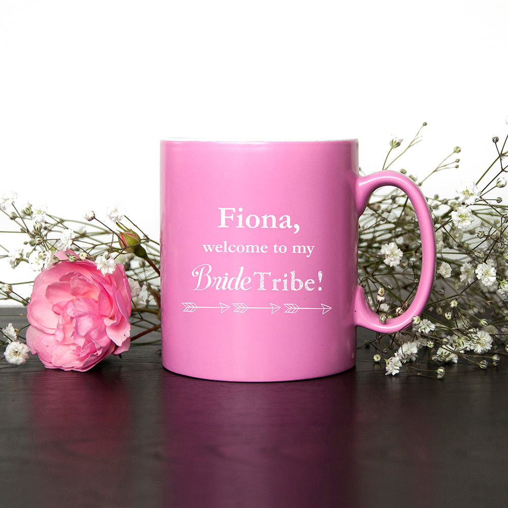 Welcome To The Bride Tribe Personalised Bridesmaid Propsal Mug