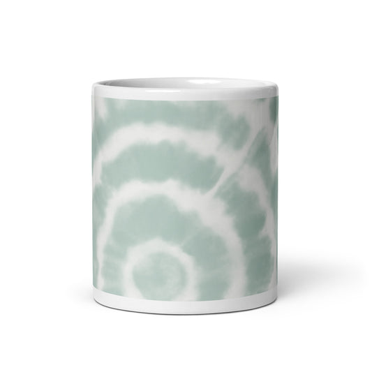 Green Tie-dye Glossy Mug