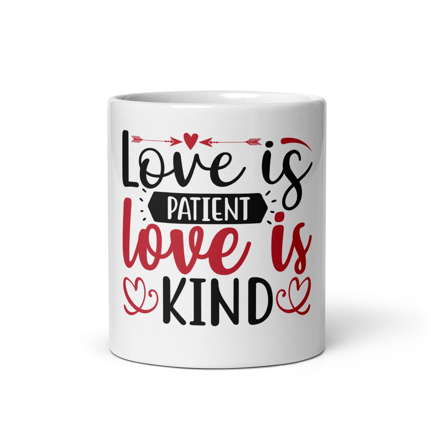 Love is Patient - White glossy mug