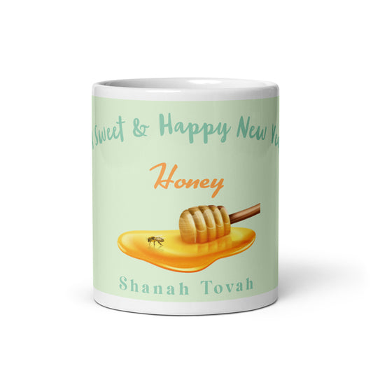 Shanah Tovah Green Glossy Mug