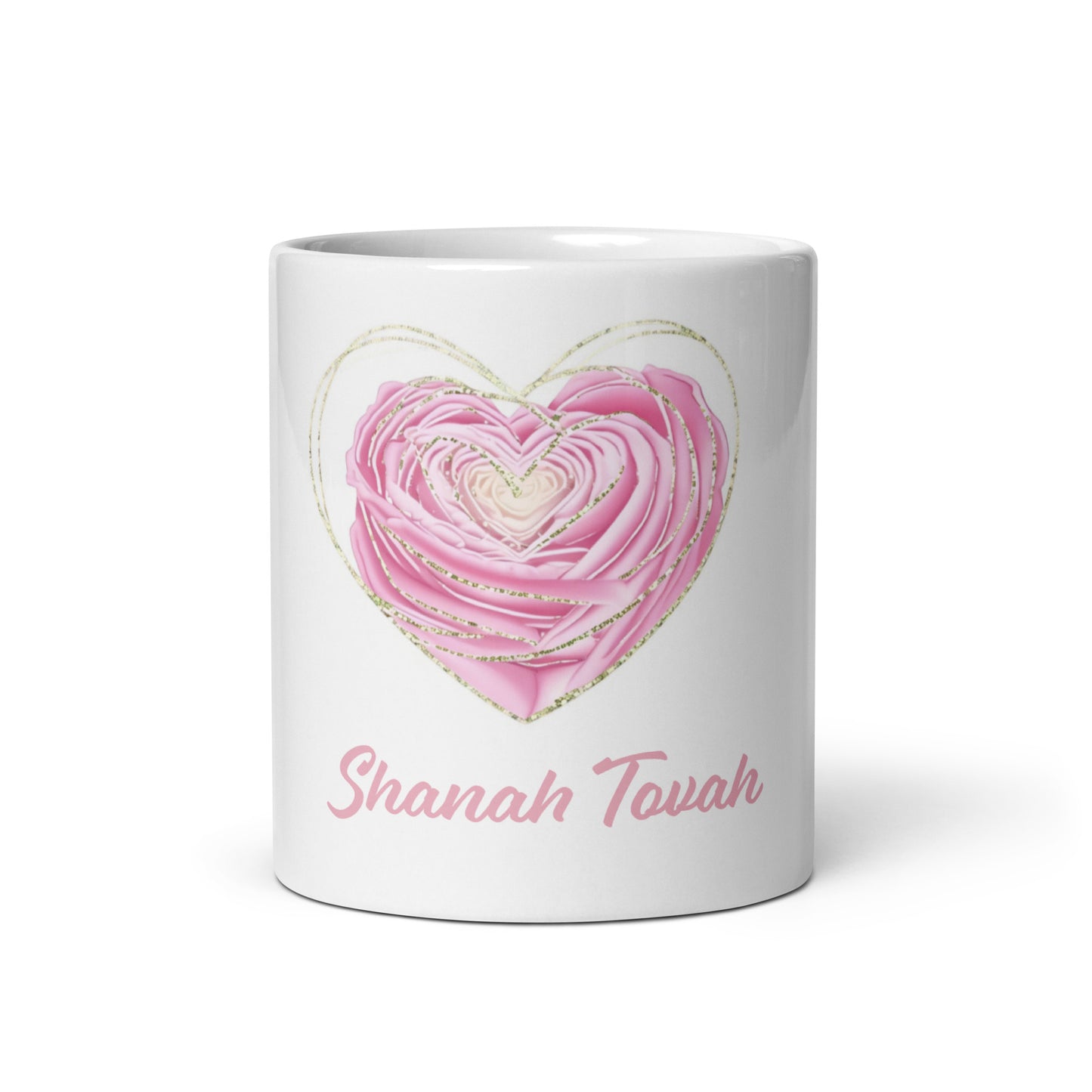 Shanah Tovah Rose Glossy Mug