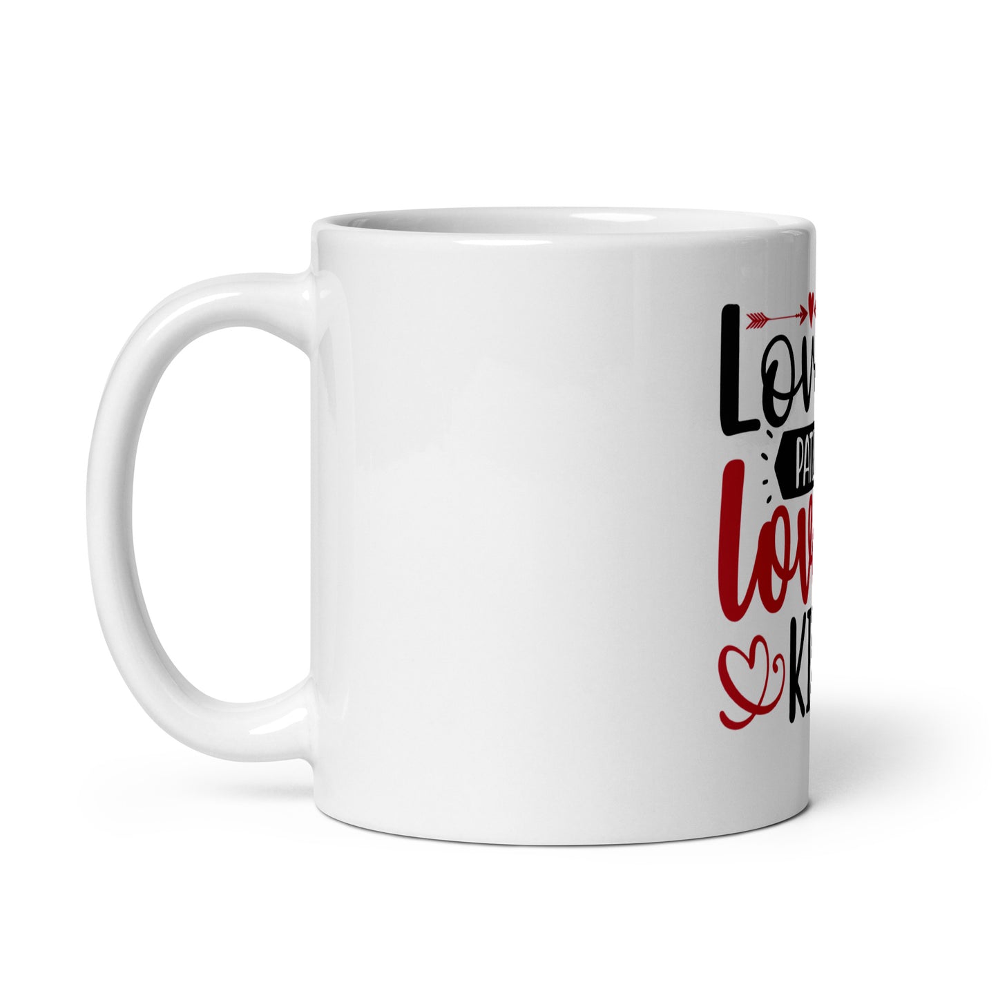 Love is Patient - White glossy mug